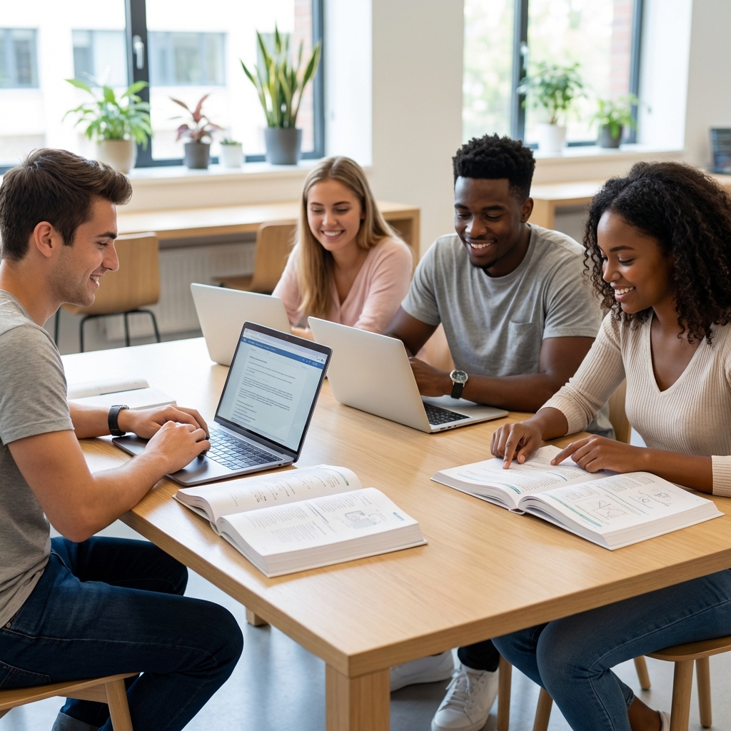 Students studying with NoteFlick